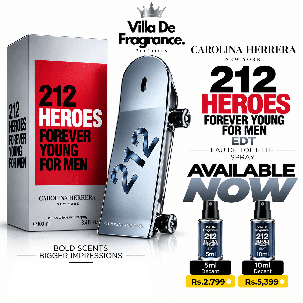 Carolina Herrera 212 Heroes Forever Young for Men decant